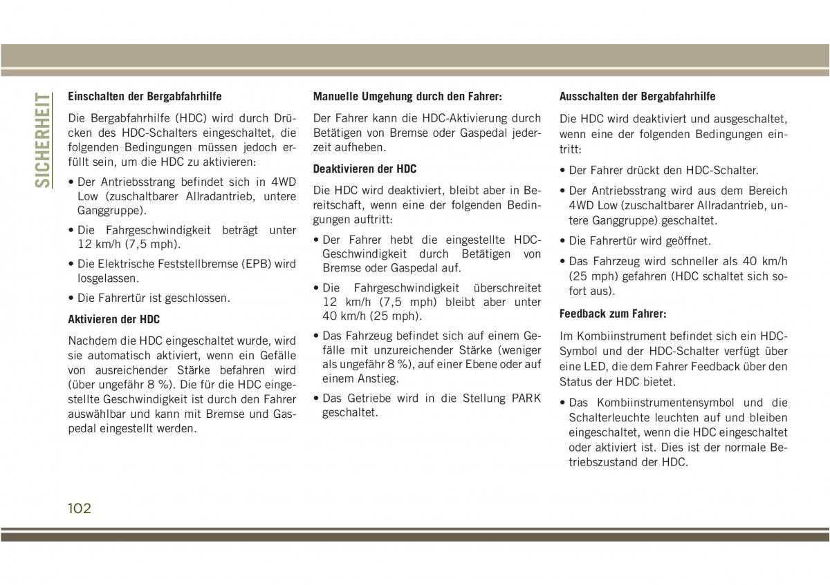 Jeep Compass II 2 Handbuch / page 104