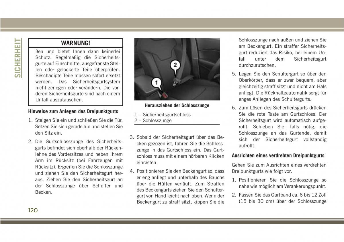 Jeep Compass II 2 Handbuch / page 122