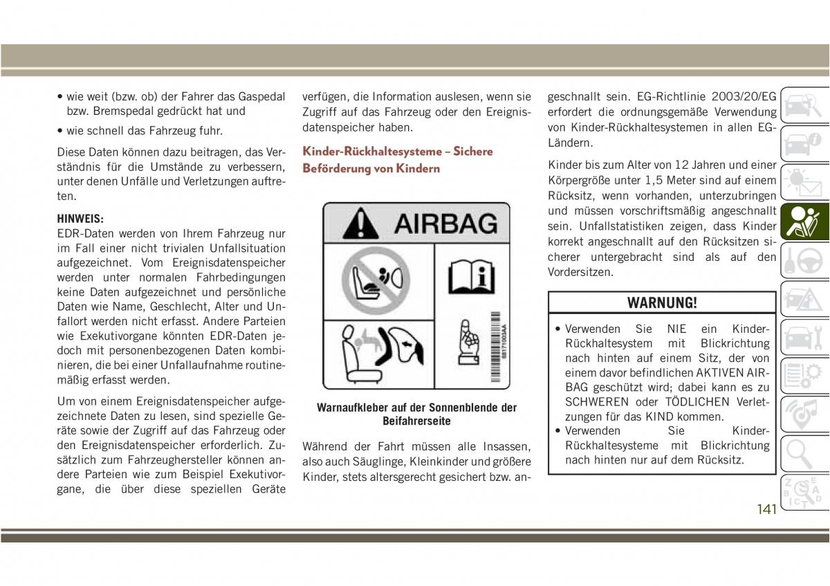 Jeep Compass II 2 Handbuch / page 143