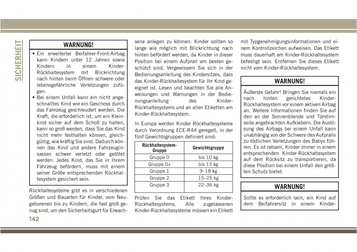 Jeep Compass II 2 Handbuch / page 144