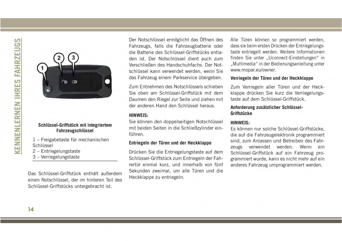 Jeep Compass II 2 Handbuch / page 16