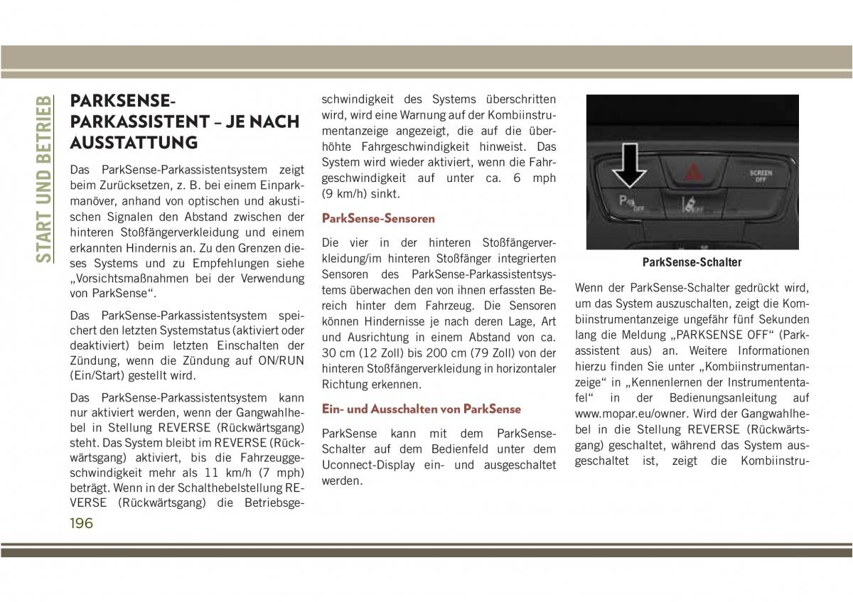 Jeep Compass II 2 Handbuch / page 198