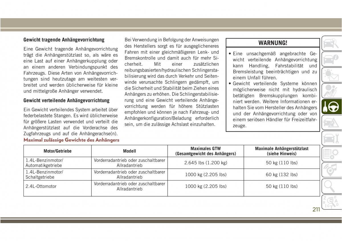 Jeep Compass II 2 Handbuch / page 213