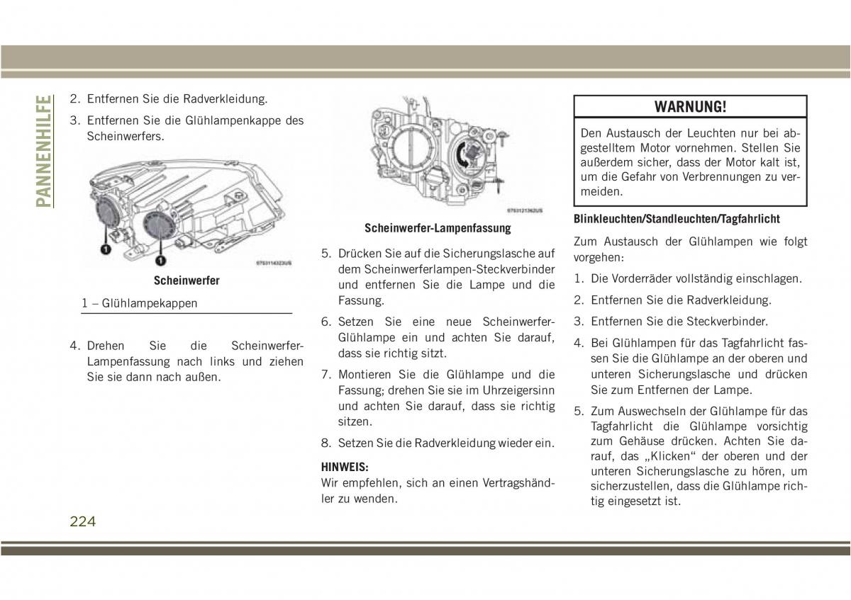 Jeep Compass II 2 Handbuch / page 226