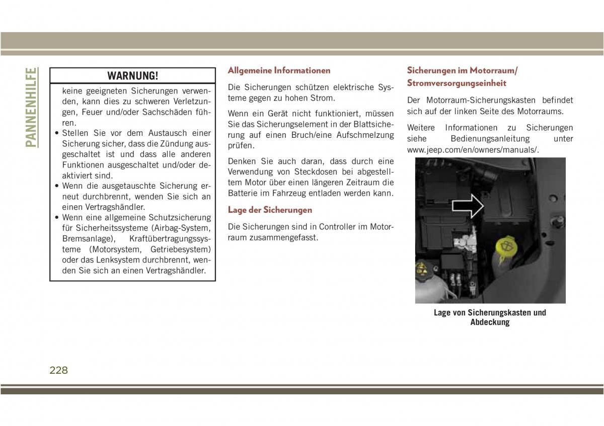 Jeep Compass II 2 Handbuch / page 230