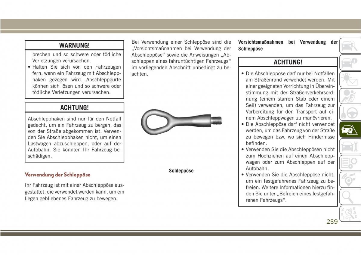 Jeep Compass II 2 Handbuch / page 261