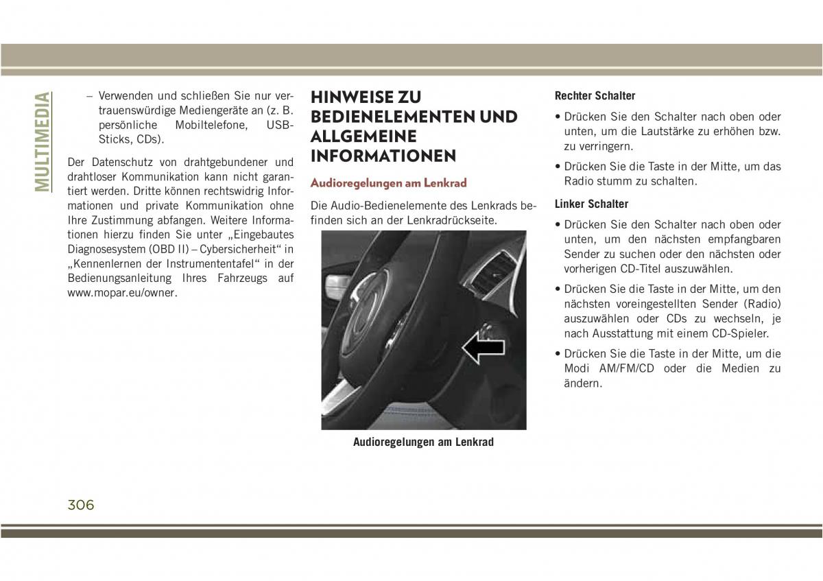 Jeep Compass II 2 Handbuch / page 308