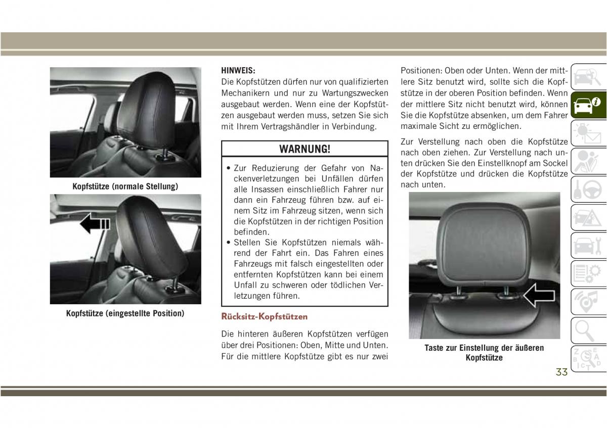 Jeep Compass II 2 Handbuch / page 35