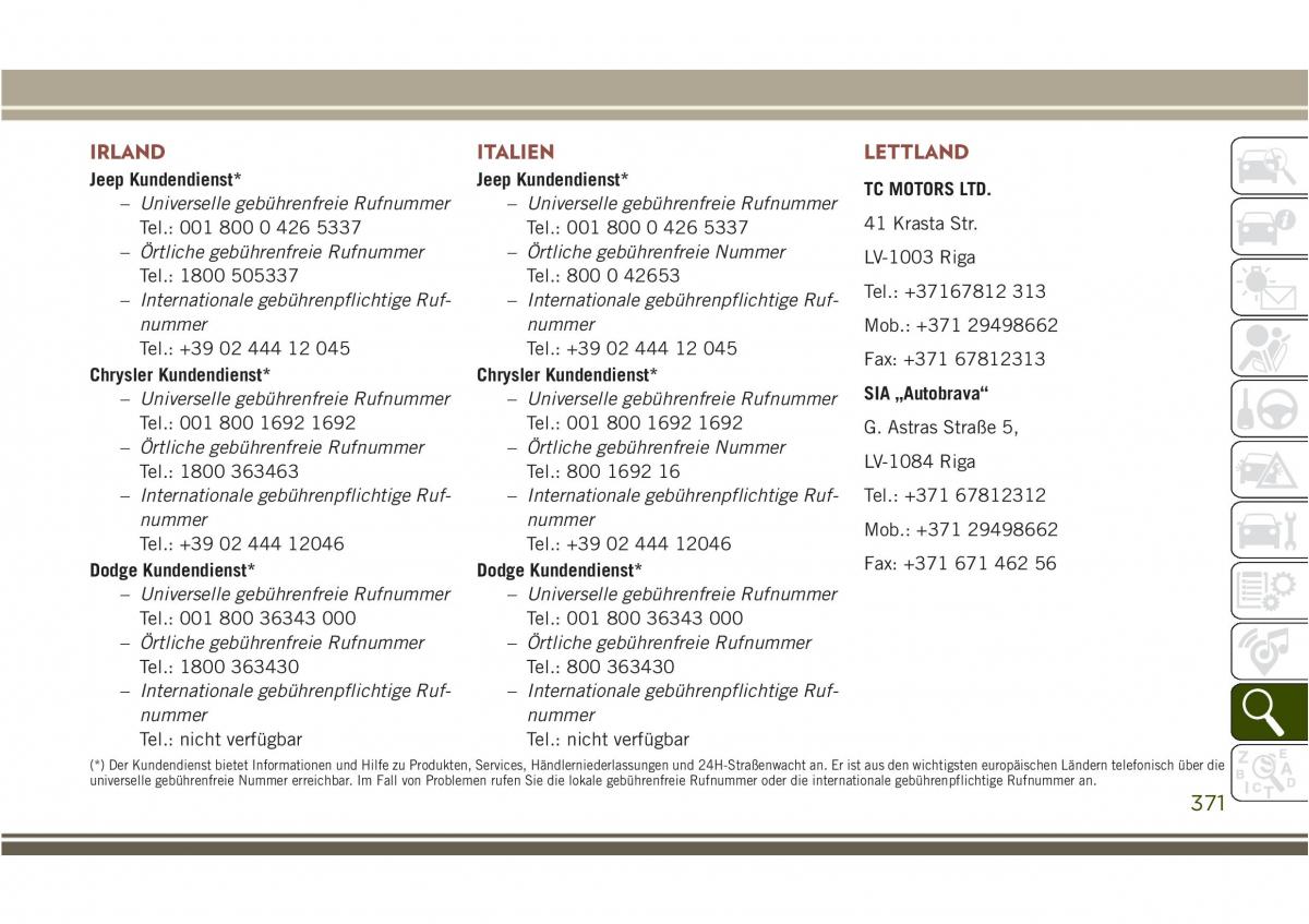 Jeep Compass II 2 Handbuch / page 373