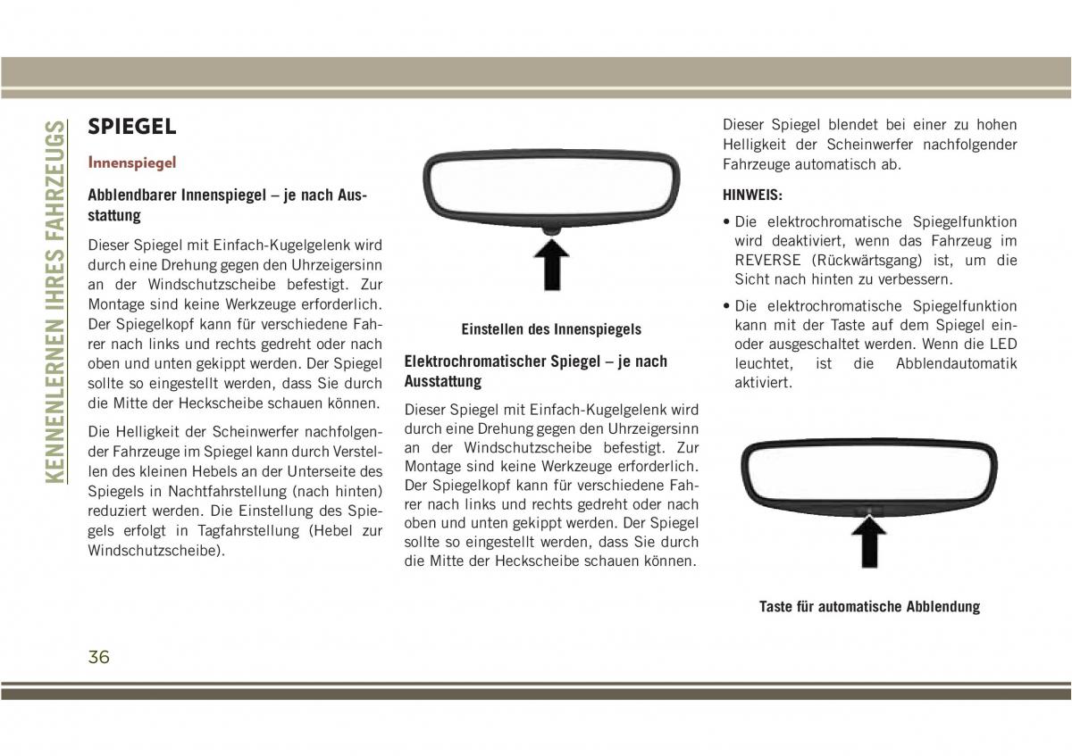 Jeep Compass II 2 Handbuch / page 38