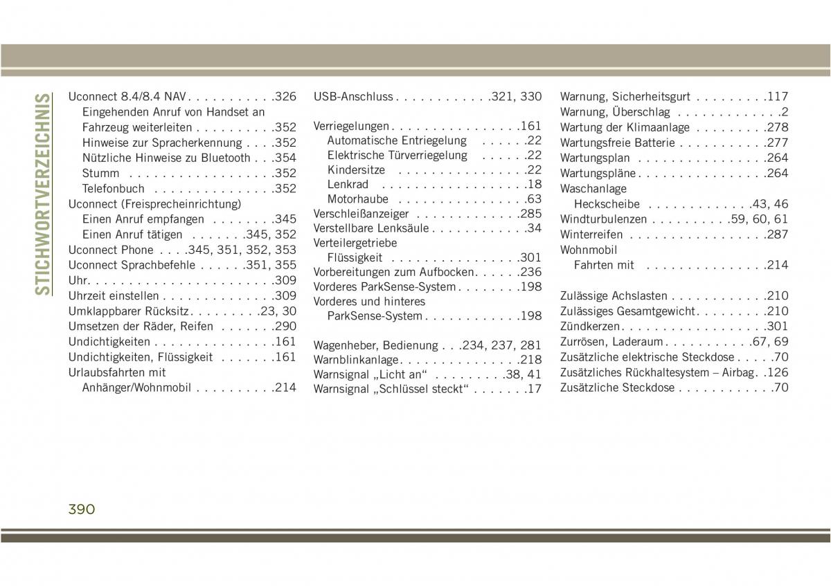 Jeep Compass II 2 Handbuch / page 392