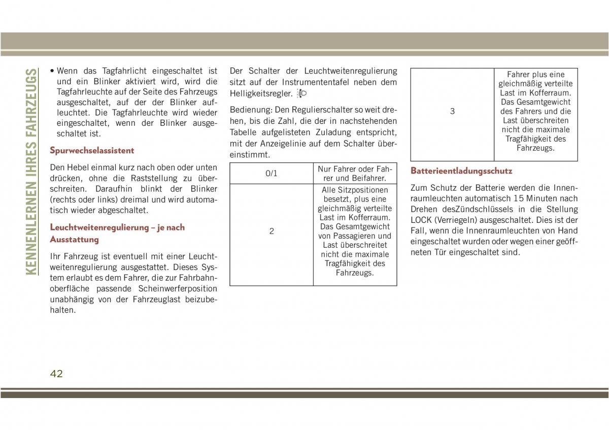 Jeep Compass II 2 Handbuch / page 44