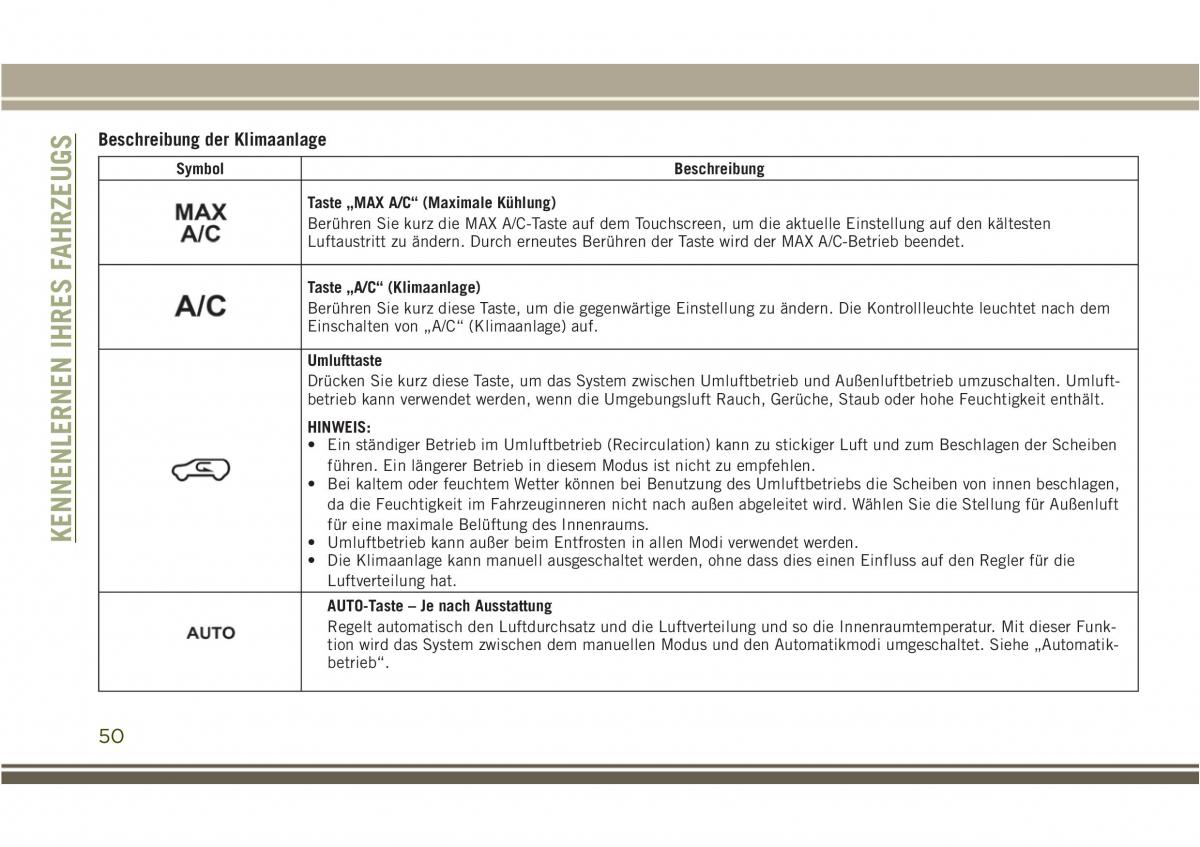 Jeep Compass II 2 Handbuch / page 52