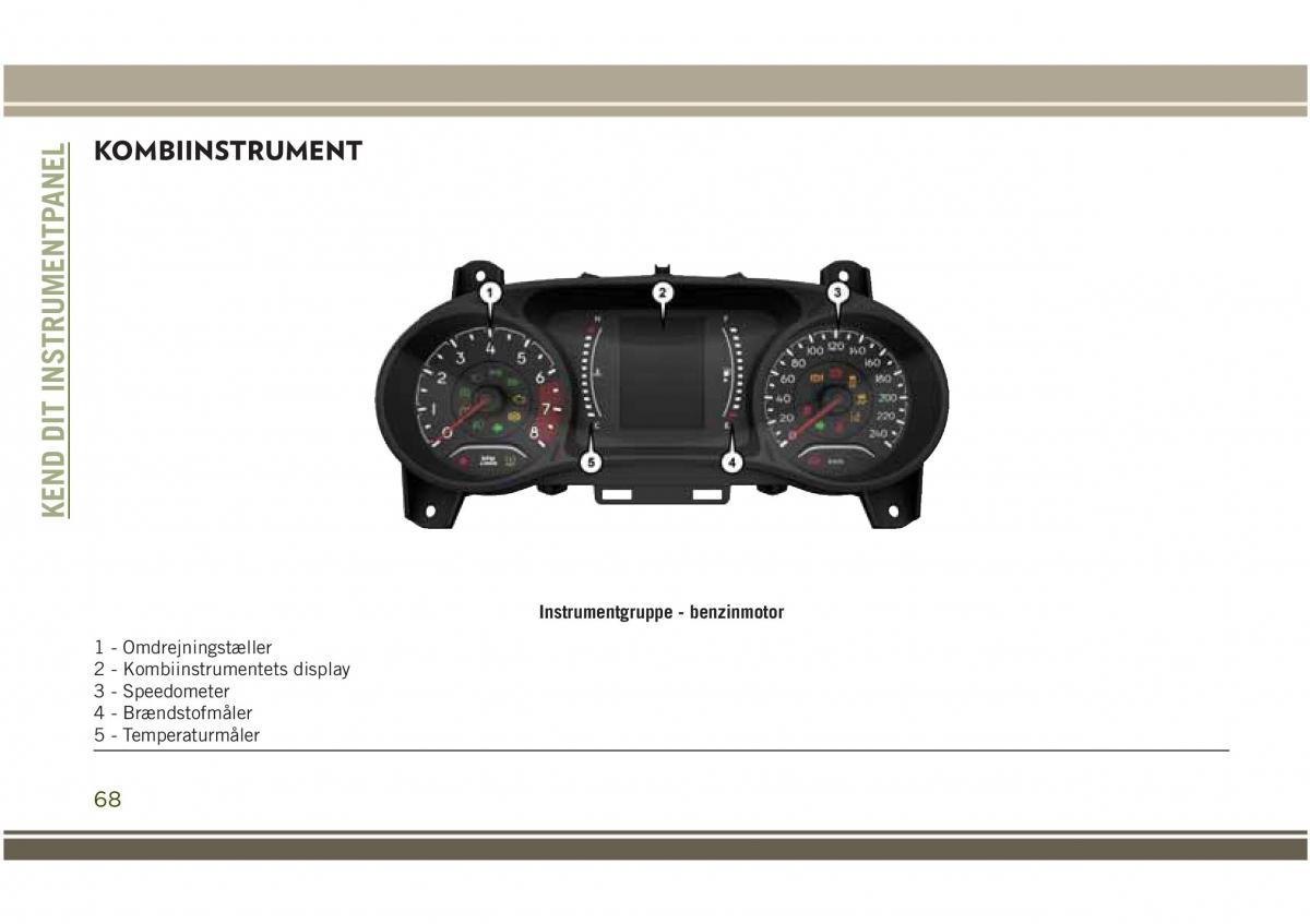 Jeep Compass II 2 Bilens instruktionsbog / page 70