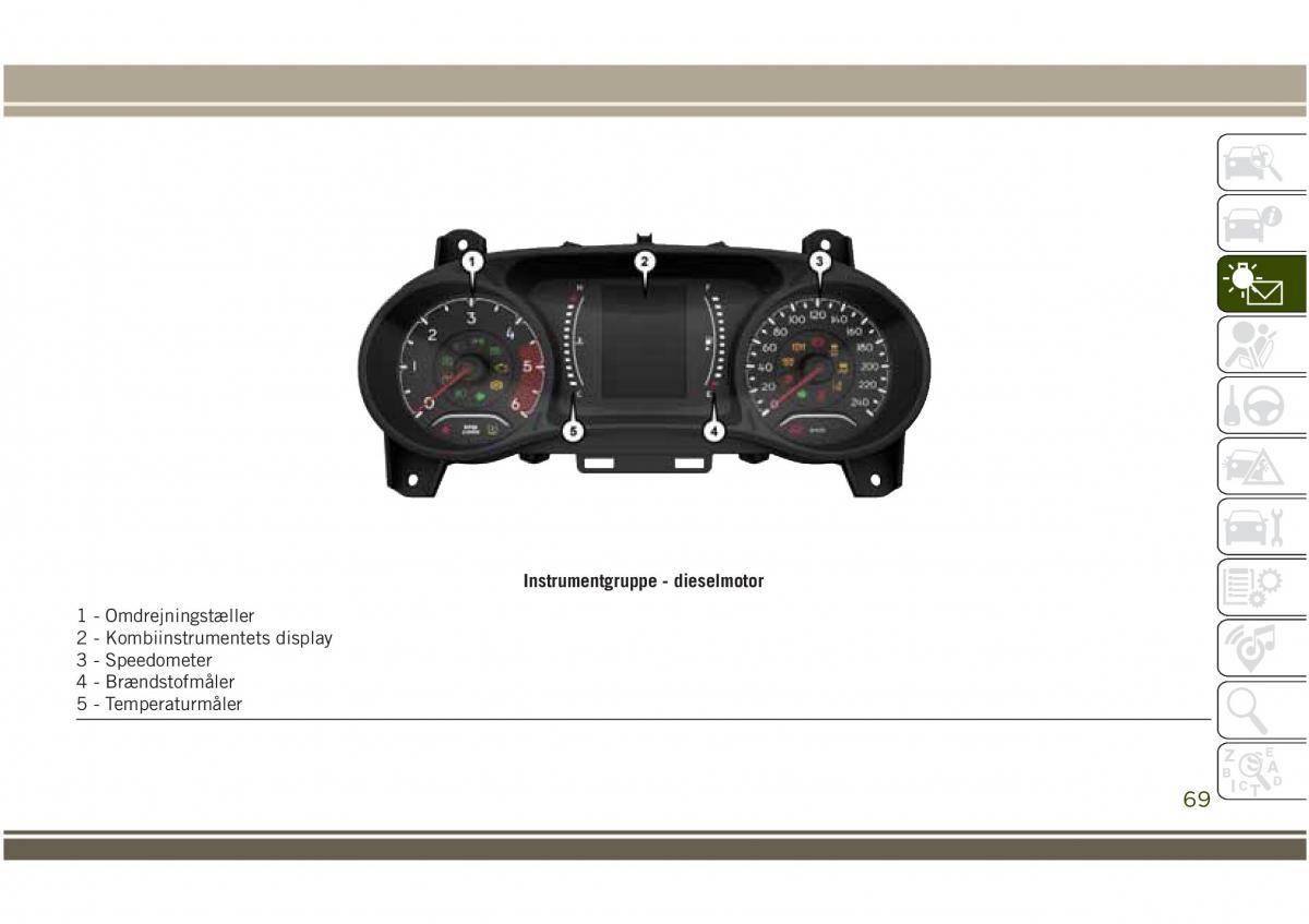 Jeep Compass II 2 Bilens instruktionsbog / page 71