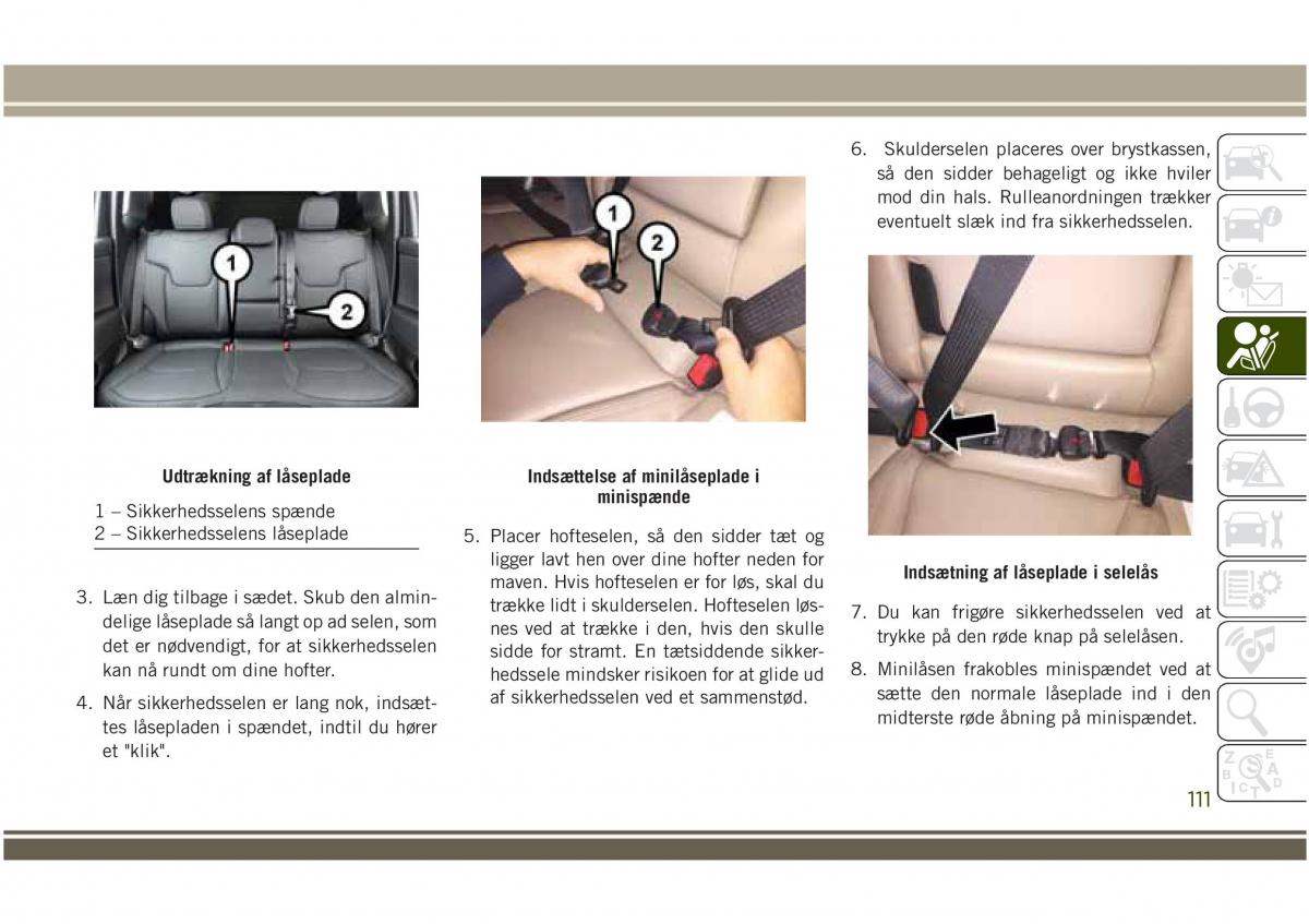 Jeep Compass II 2 Bilens instruktionsbog / page 113