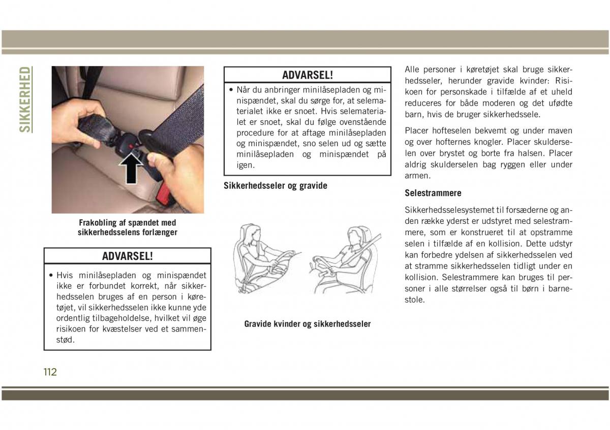 Jeep Compass II 2 Bilens instruktionsbog / page 114