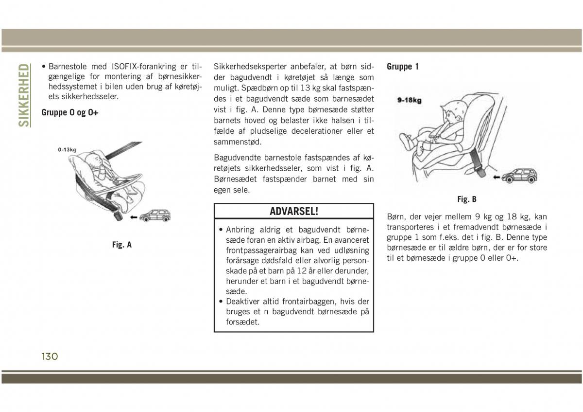 Jeep Compass II 2 Bilens instruktionsbog / page 132