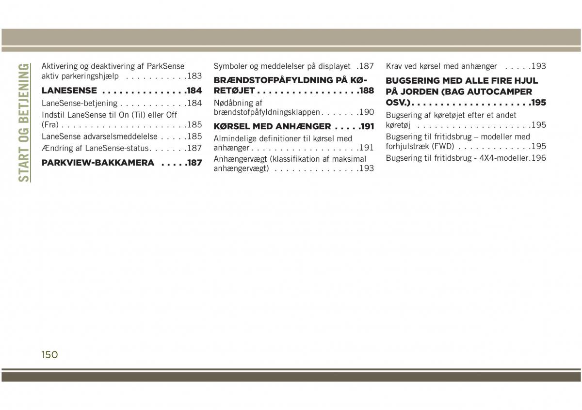 Jeep Compass II 2 Bilens instruktionsbog / page 152