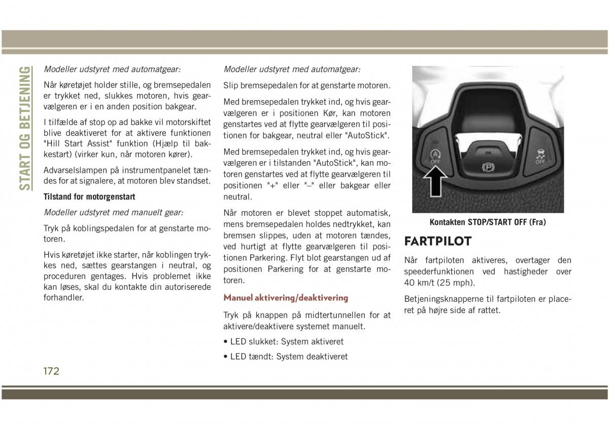 Jeep Compass II 2 Bilens instruktionsbog / page 174