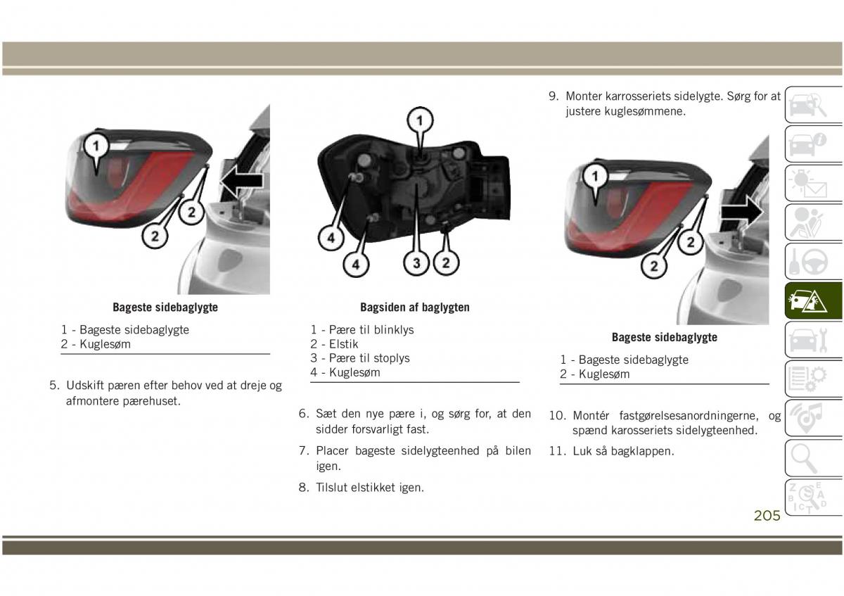 Jeep Compass II 2 Bilens instruktionsbog / page 207