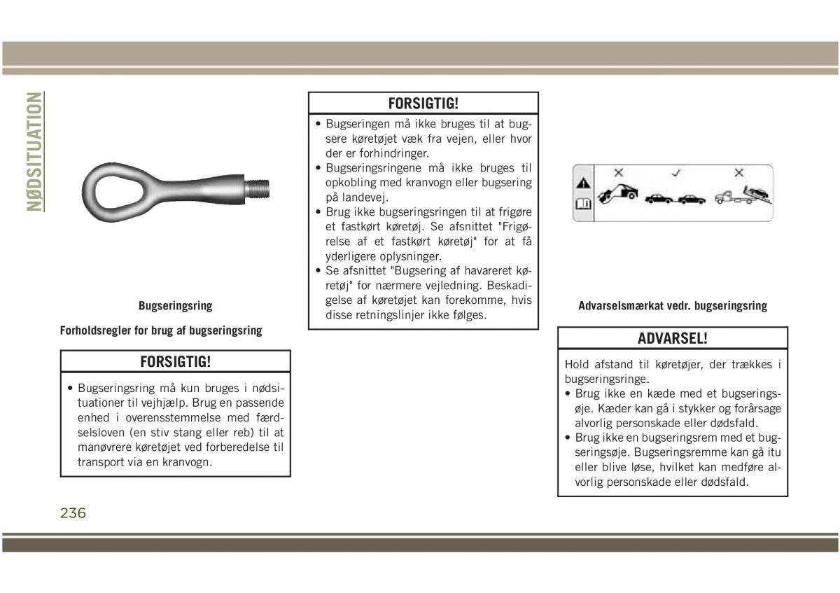 Jeep Compass II 2 Bilens instruktionsbog / page 238