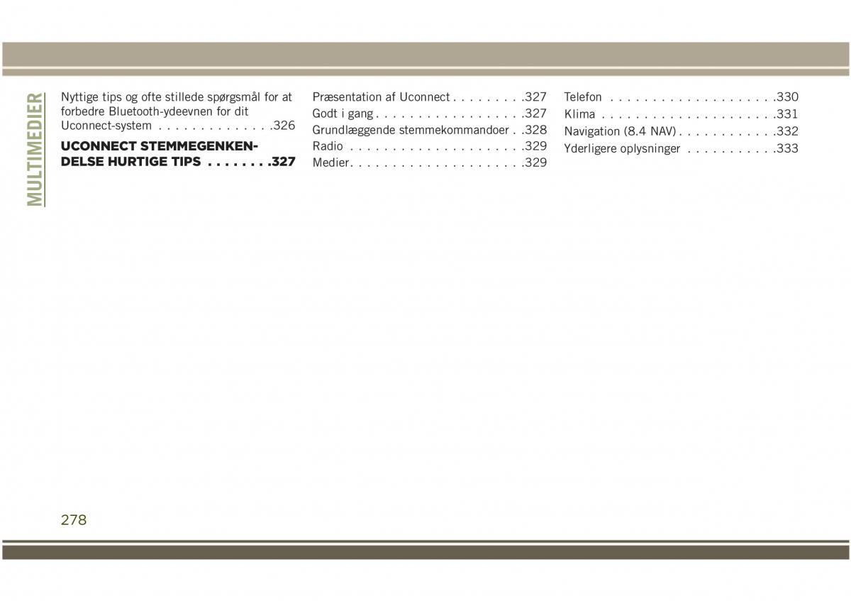 Jeep Compass II 2 Bilens instruktionsbog / page 280