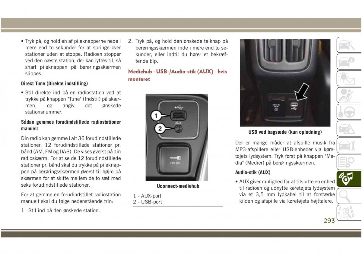 Jeep Compass II 2 Bilens instruktionsbog / page 295