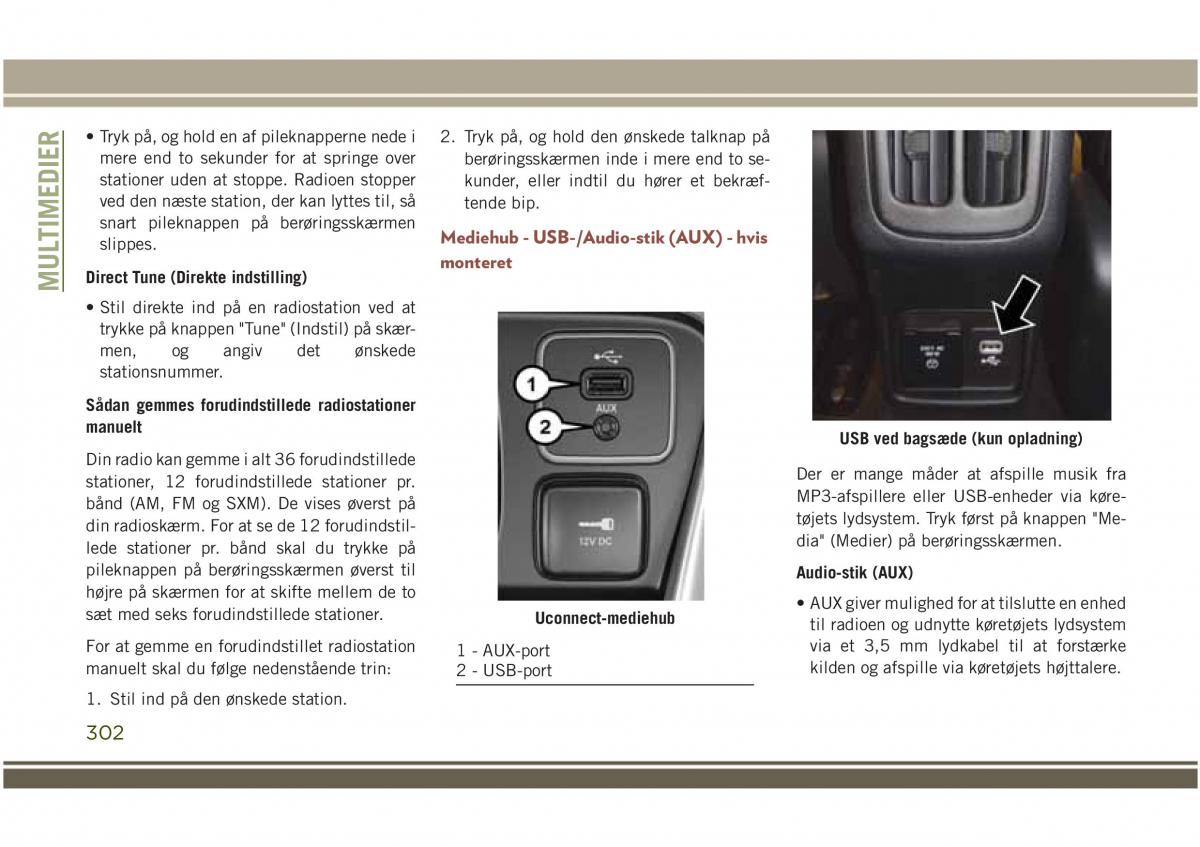 Jeep Compass II 2 Bilens instruktionsbog / page 304