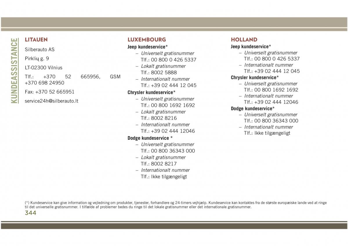 Jeep Compass II 2 Bilens instruktionsbog / page 346