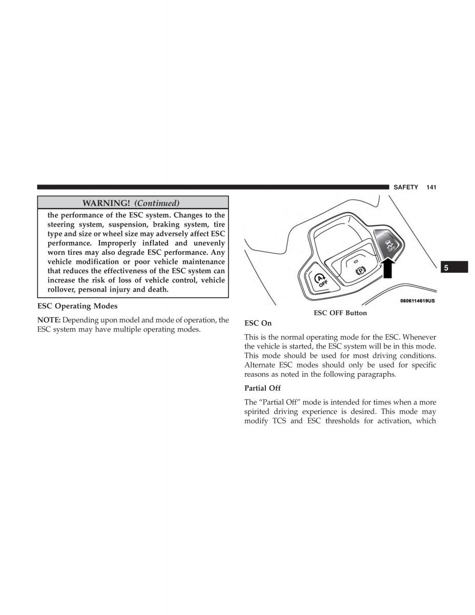 Jeep Compass II 2 owners manual / page 142