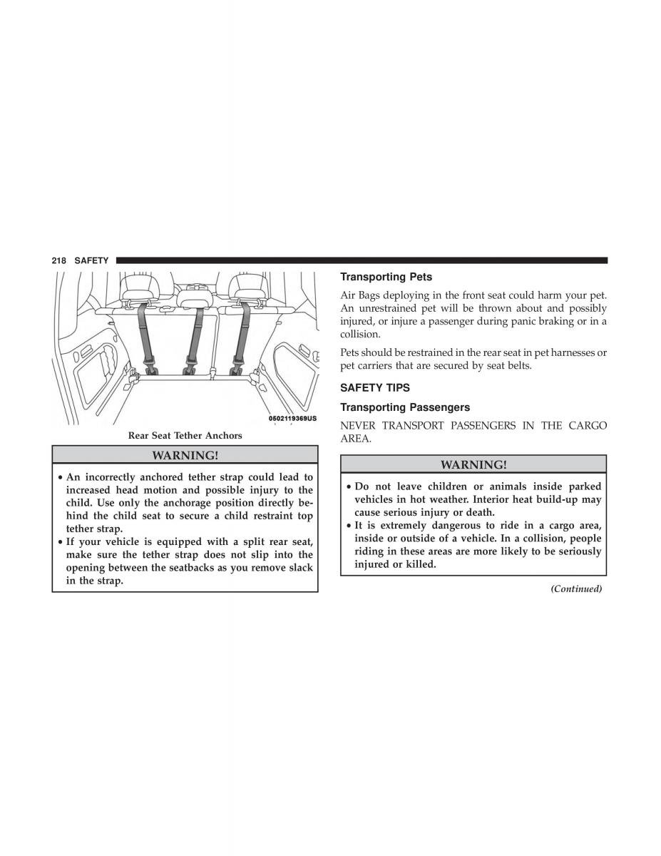 Jeep Compass II 2 owners manual / page 219