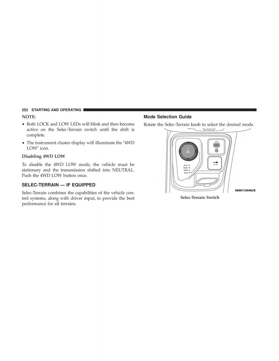 Jeep Compass II 2 owners manual / page 253