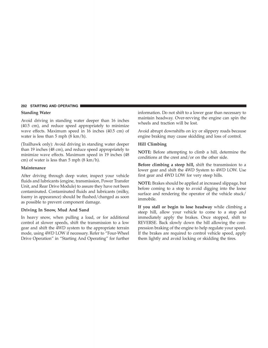 Jeep Compass II 2 owners manual / page 293