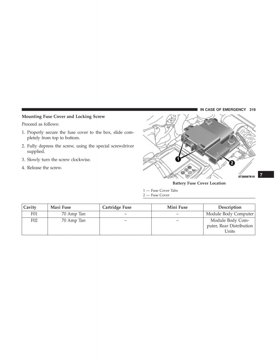 Jeep Compass II 2 owners manual / page 320