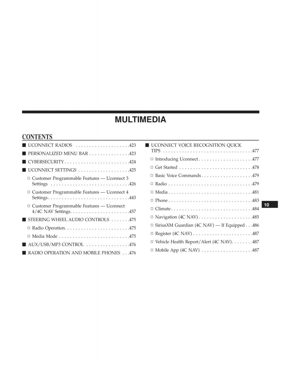 Jeep Compass II 2 owners manual / page 422