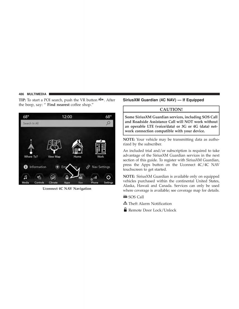 Jeep Compass II 2 owners manual / page 487