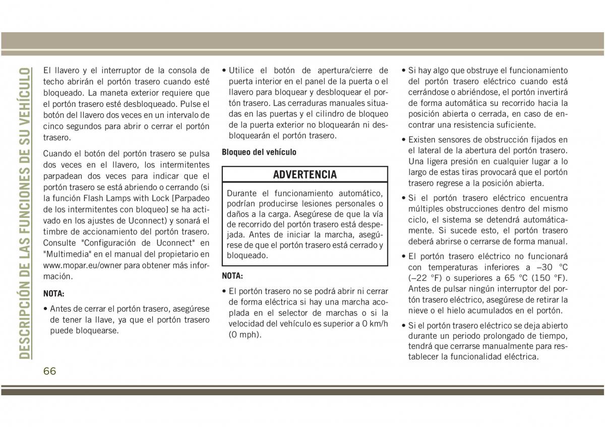 Jeep Compass II 2 manual del propietario / page 68