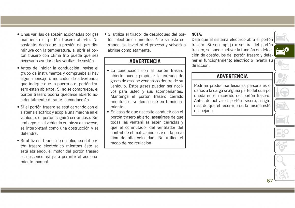 Jeep Compass II 2 manual del propietario / page 69