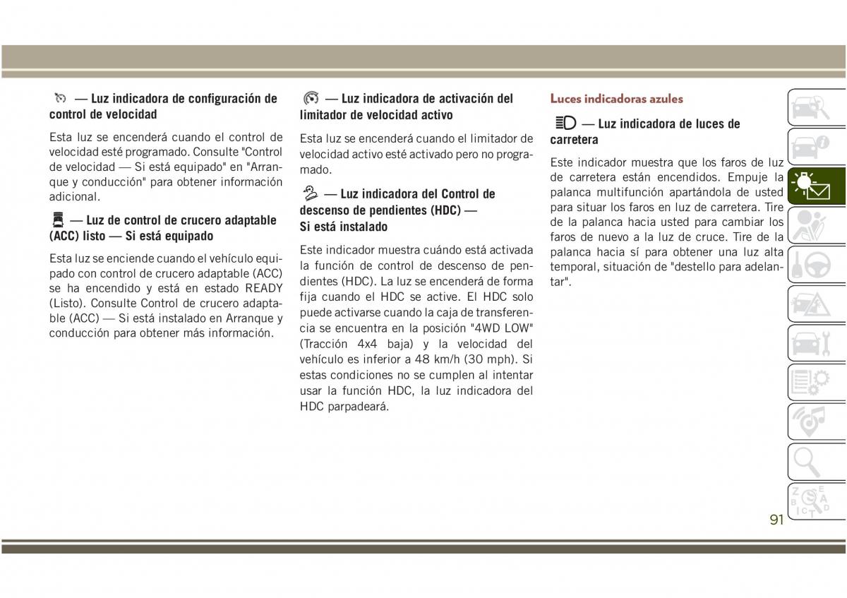 Jeep Compass II 2 manual del propietario / page 93