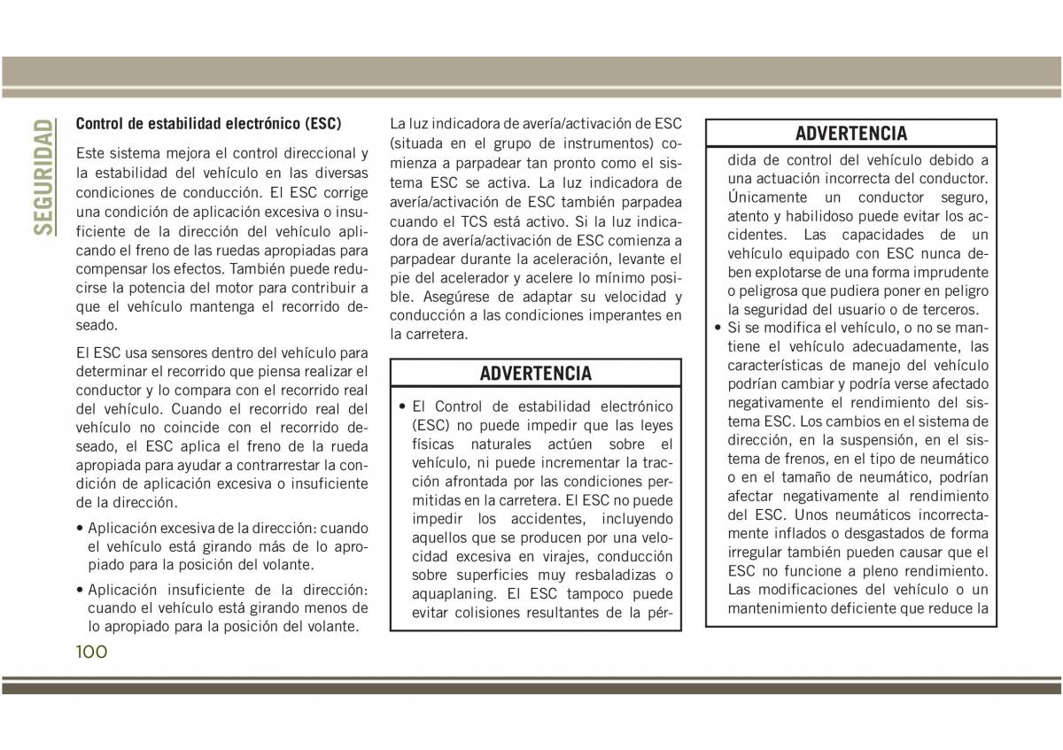 Jeep Compass II 2 manual del propietario / page 102