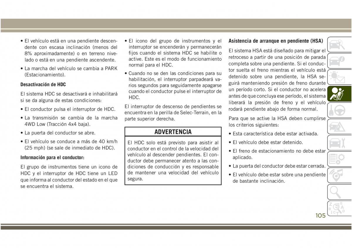 Jeep Compass II 2 manual del propietario / page 107