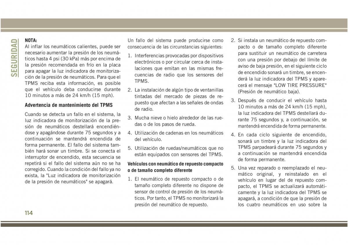 Jeep Compass II 2 manual del propietario / page 116