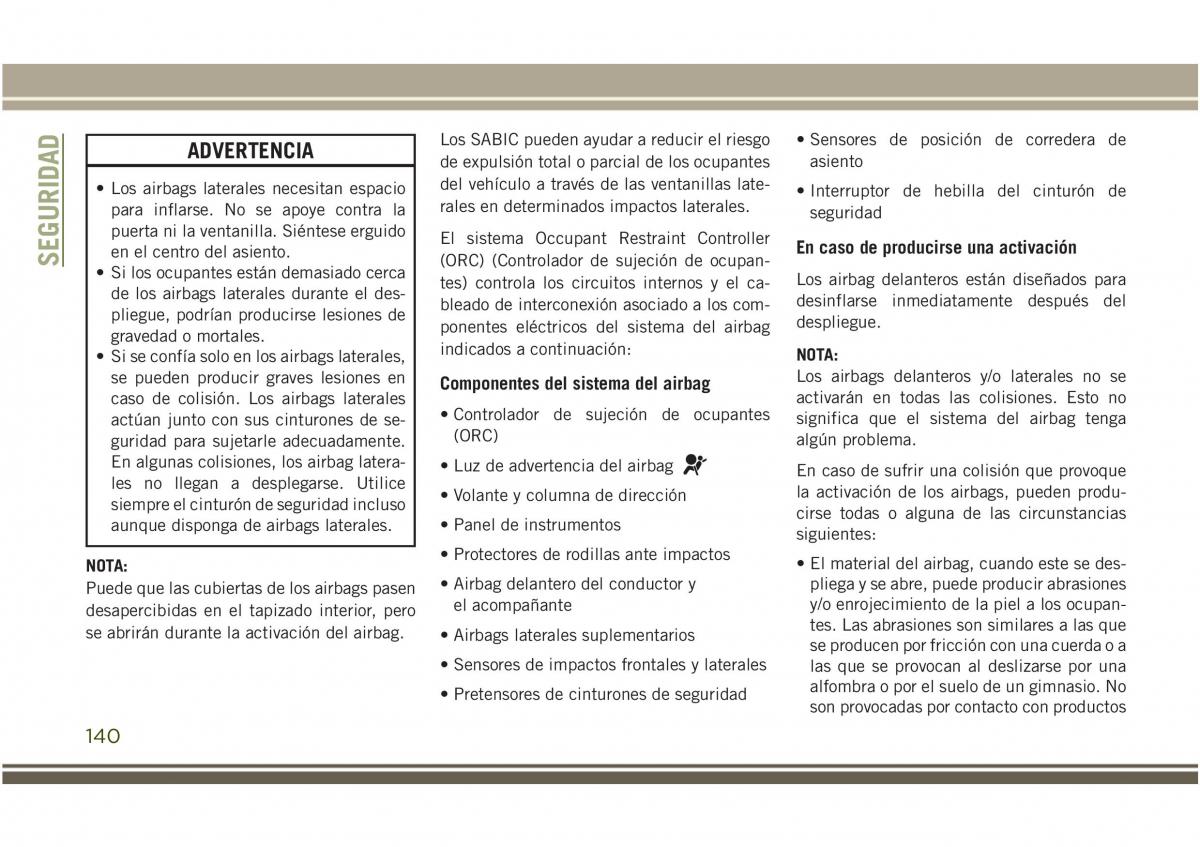 Jeep Compass II 2 manual del propietario / page 142