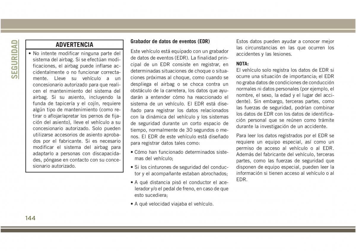 Jeep Compass II 2 manual del propietario / page 146