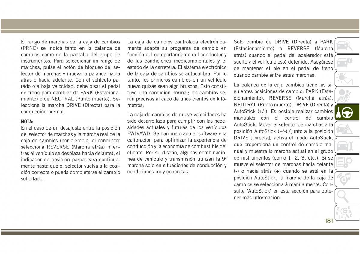 Jeep Compass II 2 manual del propietario / page 183