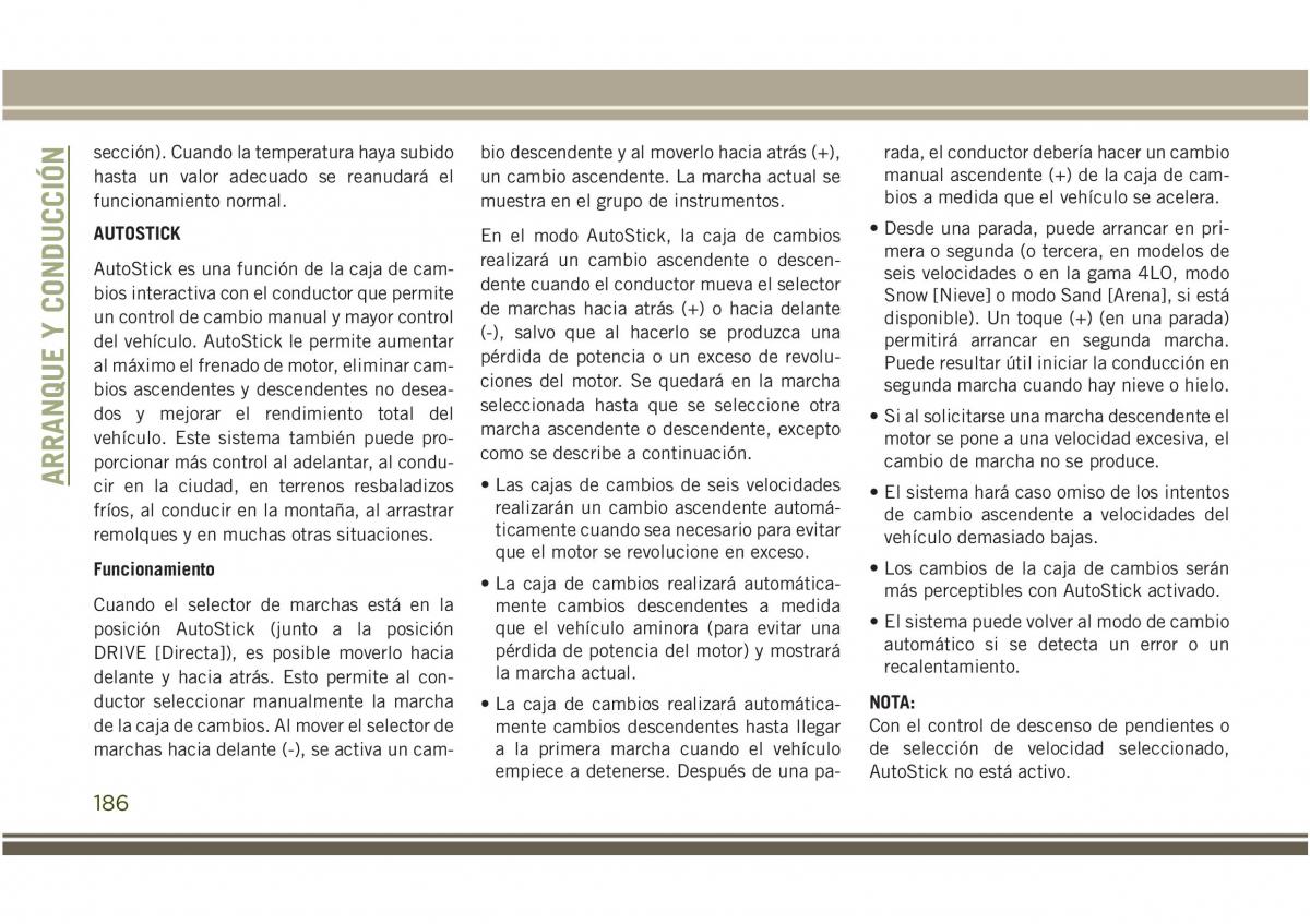 Jeep Compass II 2 manual del propietario / page 188