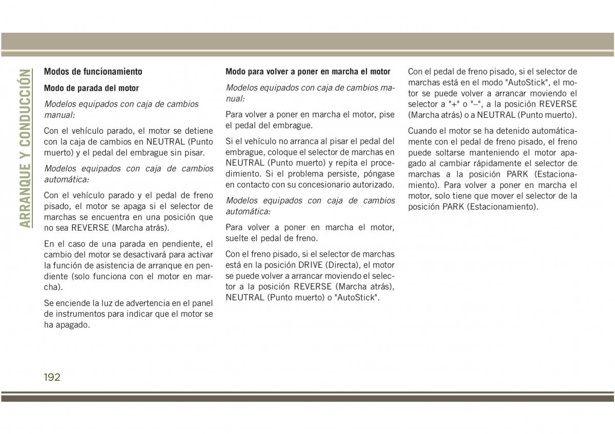 Jeep Compass II 2 manual del propietario / page 194