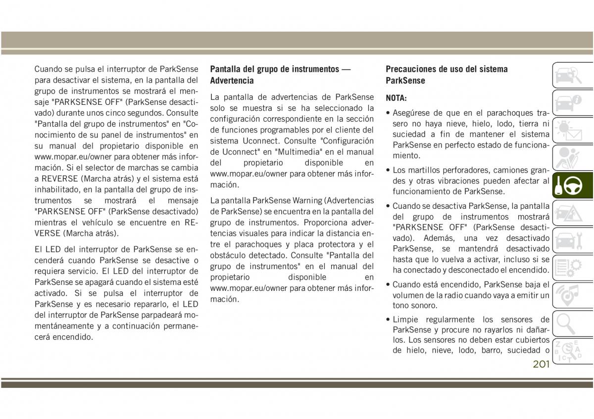 Jeep Compass II 2 manual del propietario / page 203