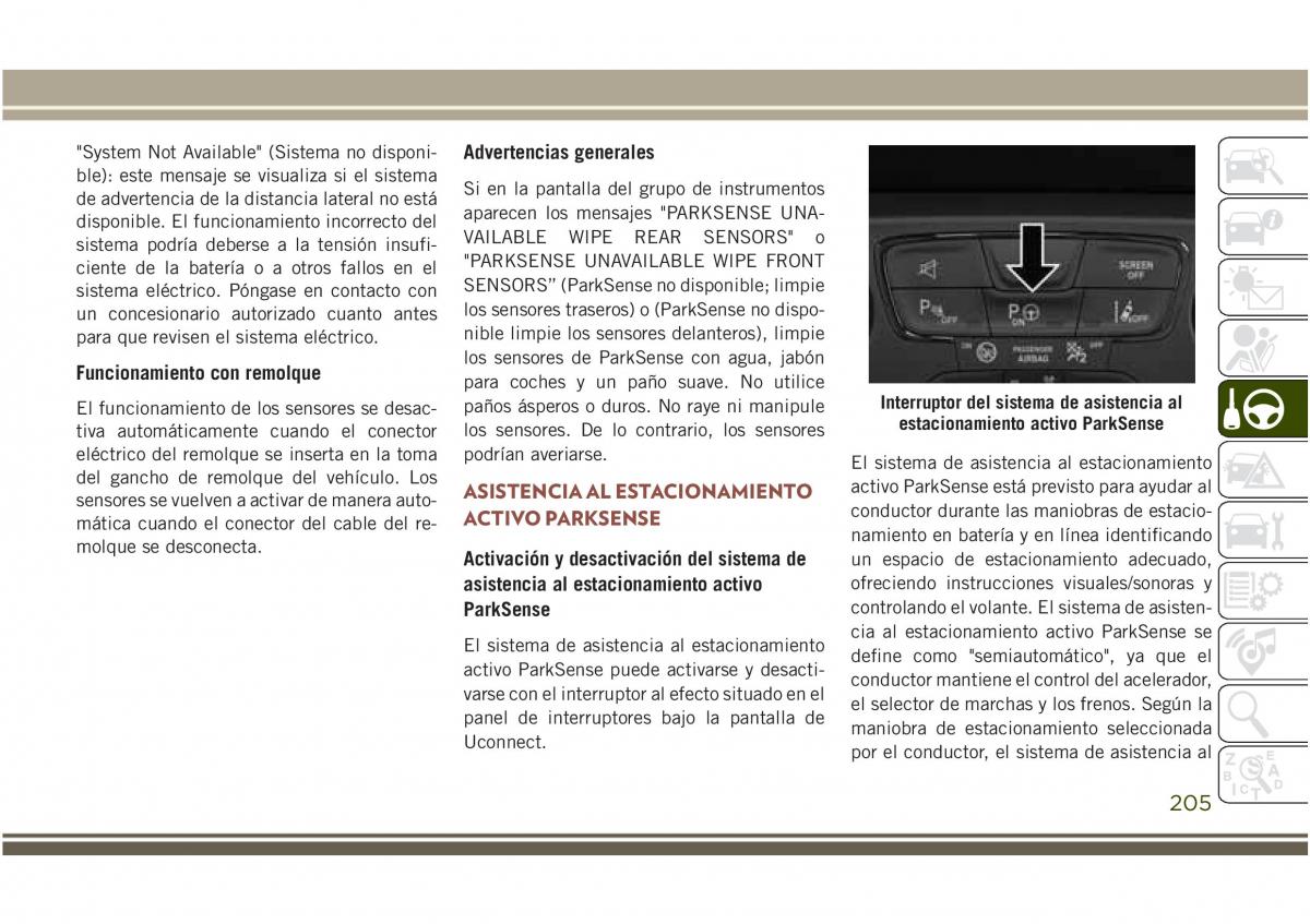 Jeep Compass II 2 manual del propietario / page 207